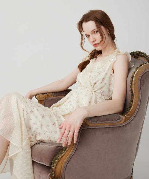 ME COUTURE（ミークチュール）の「ドットフルールMIXスカート（スカート・レディース・ブラック/アイボリー/ピンク・1/0）」の11枚目の写真