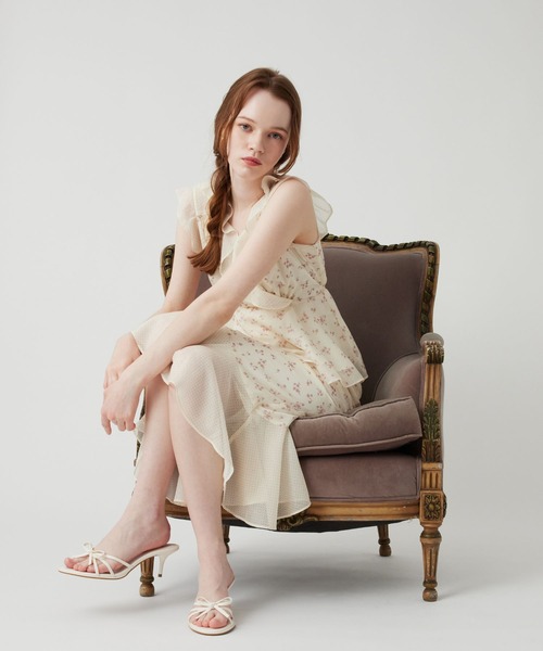 ME COUTURE（ミークチュール）の「ドットフルールMIXスカート（スカート・レディース・ブラック/アイボリー/ピンク・1/0）」の20枚目の写真