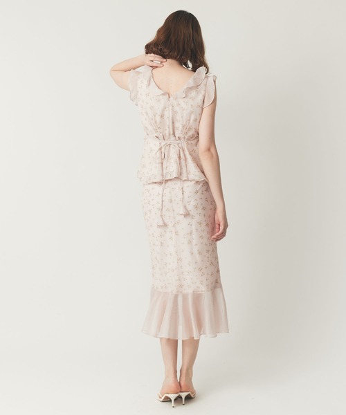 ME COUTURE（ミークチュール）の「ドットフルールMIXスカート（スカート・レディース・ブラック/アイボリー/ピンク・1/0）」の7枚目の写真