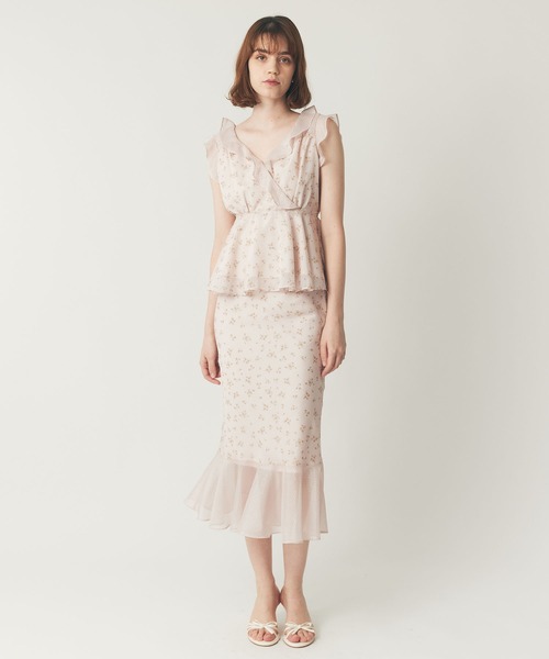 ME COUTURE（ミークチュール）の「ドットフルールMIXスカート（スカート・レディース・ブラック/アイボリー/ピンク・1/0）」の15枚目の写真