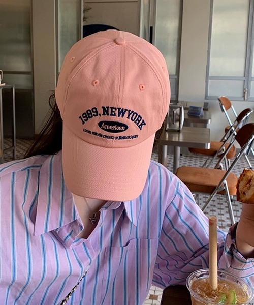 VIBGYOR（ヴィブジョー）の「pur chouchou/ロゴ刺繍キャップ P4276（キャップ・レディース・ピンク/ネイビー・FREE）」の4枚目の写真