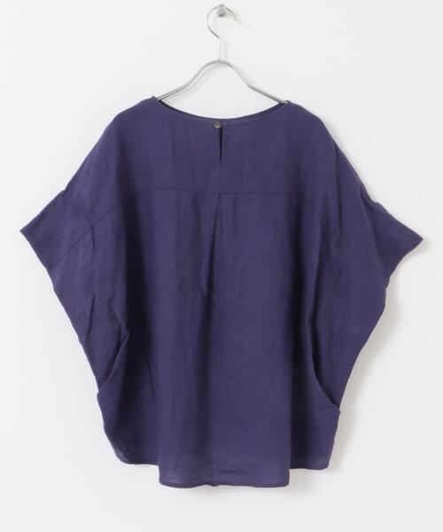 URBAN RESEARCH DOORS（アーバンリサーチドアーズ）の「リネンコクーンシルエットブラウス（シャツ/ブラウス・レディース・ネイビー/オフホワイト/イエロー系その他・MEDIUM）」の20枚目の写真