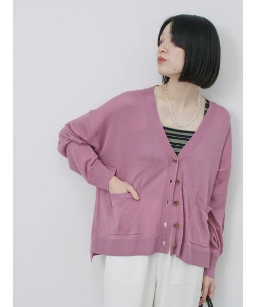 Samansa Mos2 blue（サマンサモスモスブルー）の「マルチボーダータンク（Tシャツ/カットソー・レディース・ブラック/ブラウン/ネイビー・F）」の11枚目の写真