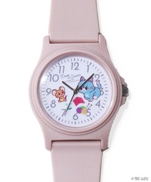 TOM&JERRY（トムアンドジェリー）の「【公式】トムとジェリー　とむじぇりごっこ　イラストラバーウォッチ（アナログ腕時計）」