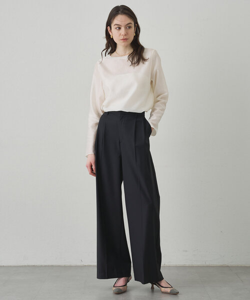 未使用品 Drawing Numbers シャイニーシースルーブラウス 38 セール】【Drawing Numbers】シャイニーシースルーブラウス（シャツ