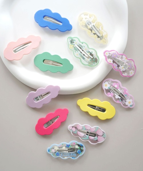 Bambin（ボンバン）の「【 Bambin / ボンバン 】 カラフル フラワー ヘアピン 《 12個セット 》（ヘアピン・キッズ・カラフル・FREE）」の2枚目の写真