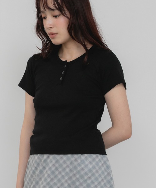 日本未入荷*関送込*ARISEISM*ヘンリーネック/クロップド Tシャツ ヘンリーネッククロップドコンパクトTシャツ（Tシャツ