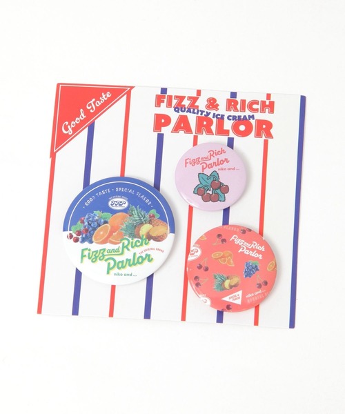 セール】【FIZZ&RICH PARLOR】3SET缶バッチ（ブローチ