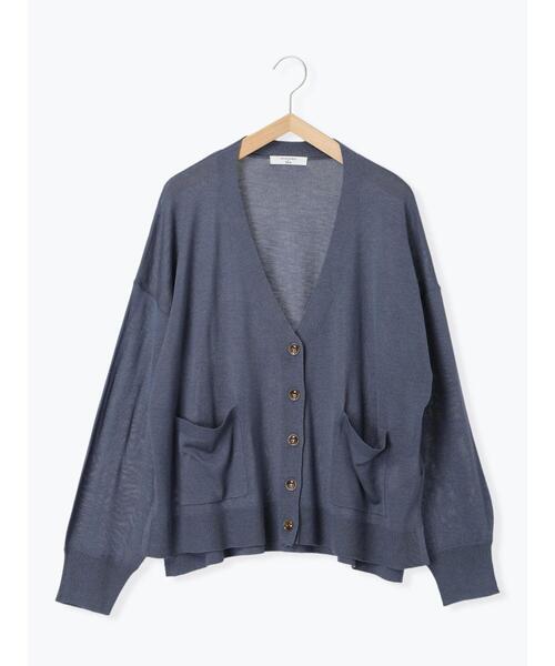 Samansa Mos2 blue（サマンサモスモスブルー）の「【接触冷感】マルチスタイルVカーデ（カーディガン/ボレロ・レディース・ブラック/ブルー/ピンク/ライトベージュ/オフホワイト/ネイビー/グリーン・L/M）」の18枚目の写真