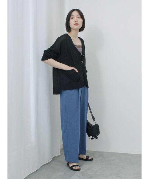 Samansa Mos2 blue（サマンサモスモスブルー）の「【接触冷感】マルチスタイルVカーデ（カーディガン/ボレロ・レディース・ブラック/ブルー/ピンク/ライトベージュ/オフホワイト/ネイビー/グリーン・L/M）」の20枚目の写真