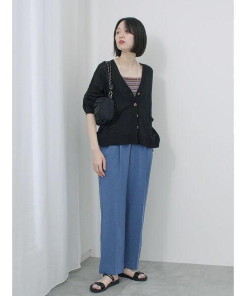 Samansa Mos2 blue（サマンサモスモスブルー）の「【接触冷感】マルチスタイルVカーデ（カーディガン/ボレロ・レディース・ブラック/ブルー/ピンク/ライトベージュ/オフホワイト/ネイビー/グリーン・L/M）」の21枚目の写真