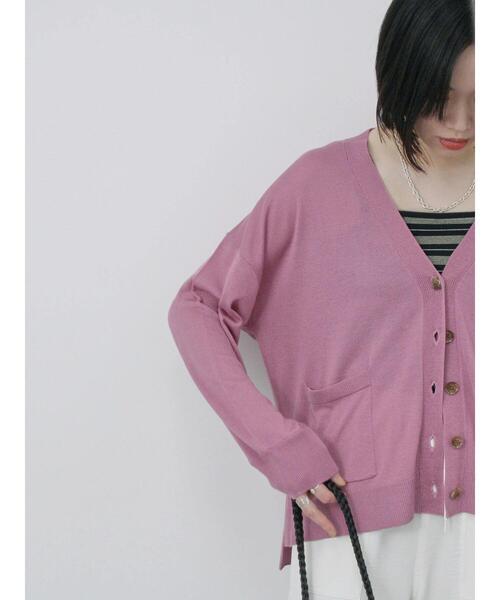 Samansa Mos2 blue（サマンサモスモスブルー）の「【接触冷感】マルチスタイルVカーデ（カーディガン/ボレロ・レディース・ブラック/ブルー/ピンク/ライトベージュ/オフホワイト/ネイビー/グリーン・L/M）」の22枚目の写真