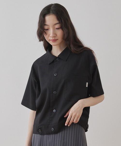 Unblend(アンブレンド)の「【Unblend】クロップド デザインシャツ(シャツ/ブラウス・レディース・ブラック/オフホワイト・FREE)」の17枚目の写真