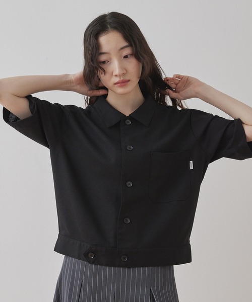 Unblend(アンブレンド)の「【Unblend】クロップド デザインシャツ(シャツ/ブラウス・レディース・ブラック/オフホワイト・FREE)」の18枚目の写真