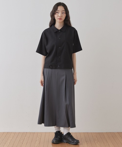 UN3Dクロップドシャツ Unblend】クロップド デザインシャツ MONO-MART LADY'S│MONO