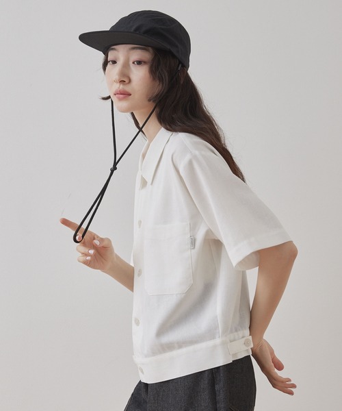 Unblend(アンブレンド)の「【Unblend】クロップド デザインシャツ(シャツ/ブラウス・レディース・ブラック/オフホワイト・FREE)」の10枚目の写真