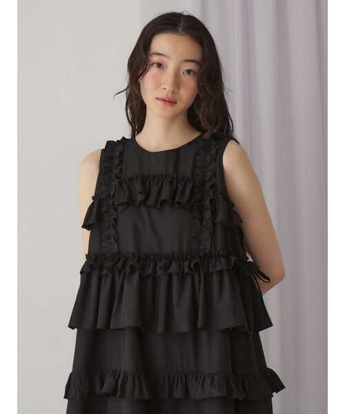 美品 メリージェニー フリル ガウン ワンピース セット 値下げ 即日発送 セール】stripe frillfrill ワンピース（ワンピース）｜merry