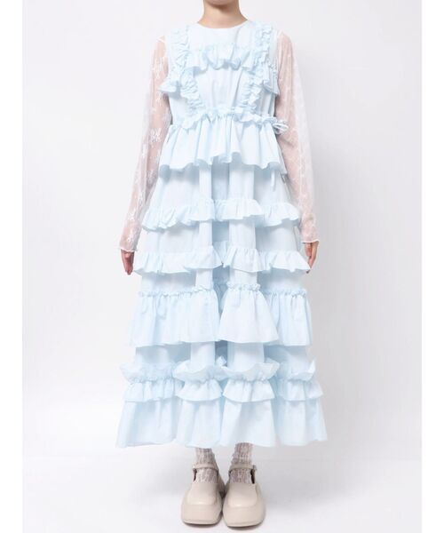 フリルティアードワンピース（ワンピース）｜merry jenny