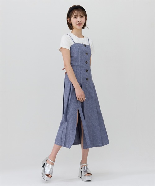 REDYAZEL(レディアゼル)の「2wayプリーツジャンパースカート(ワンピース・レディース・ベージュ/ブルー/グレー・MEDIUM/SMALL)」の21枚目の写真