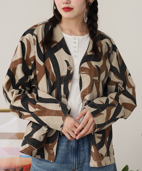 PRINTED ENGINEER JACKET 印花工裝夾克 男裝 秋季 冬季