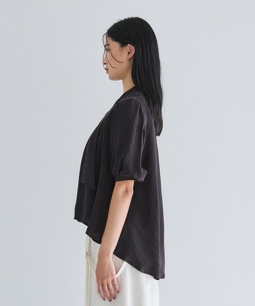 MWtokyo(エムタブリュー) ハーフスリーブビジューブラウス MWtokyo