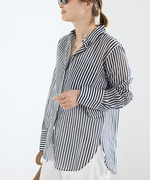 Deuxieme Classe(ドゥーズィエムクラス)の「【FRAME/フレーム】THE OVERSIZED POCKET SHIRT(シャツ/ブラウス・レディース・ブルー・FREE)」の2枚目の写真