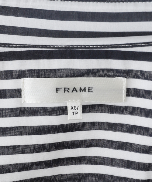 ブラウス シャツ 「FRAME/フレーム」THE OVERSIZED POCKET SHIRT レディース THE OVERSIZED POCKET SHIRT NAVY MULTI – FRAME