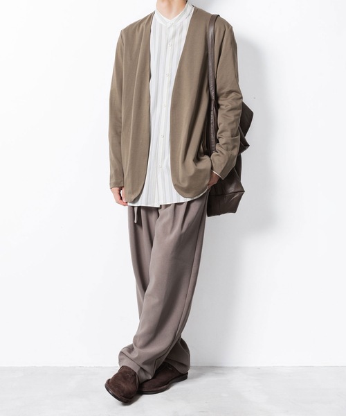 ATTACHMENT（アタッチメント）の「CU/CO ストライプツイル バンドカラー L/S SHIRT / CU/CO STRIPE TWILL BANDCOLLAR L/S SHIRT（シャツ/ブラウス・メンズ・グレー系/グリーン系・3/2/1）」の18枚目の写真