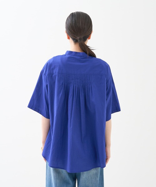 collex（コレックス）の「インド綿 半袖フレアブラウス（シャツ/ブラウス・レディース・ブラック/ブルー・フリー）」の20枚目の写真