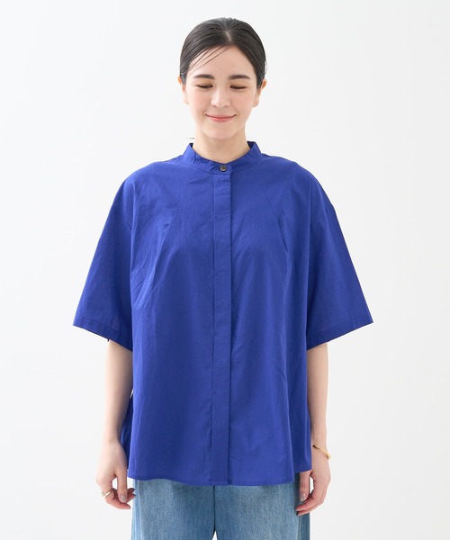 collex（コレックス）の「インド綿 半袖フレアブラウス（シャツ/ブラウス・レディース・ブラック/ブルー・フリー）」の18枚目の写真