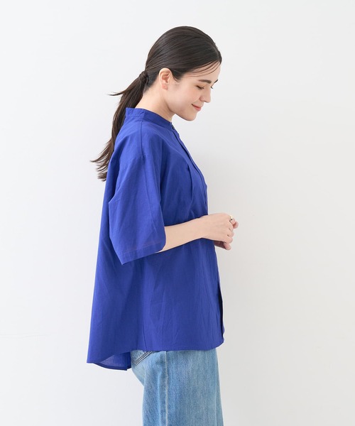 collex（コレックス）の「インド綿 半袖フレアブラウス（シャツ/ブラウス・レディース・ブラック/ブルー・フリー）」の17枚目の写真