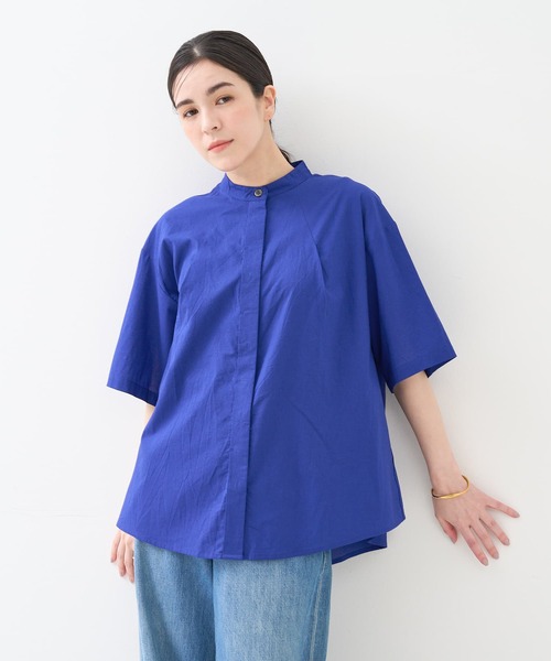 collex（コレックス）の「インド綿 半袖フレアブラウス（シャツ/ブラウス・レディース・ブラック/ブルー・フリー）」の14枚目の写真