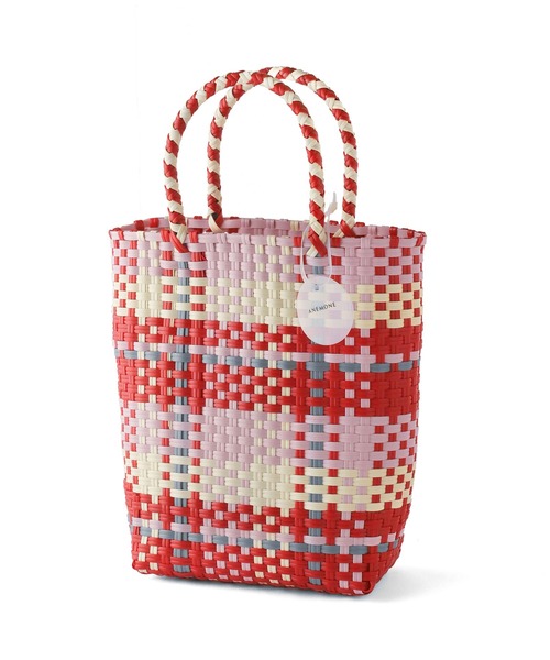 ANEMONE（アネモネ）の「プラかごバッグ（かごバッグ・レディース・ブルー/グリーン/ピンク・FREE）」の5枚目の写真