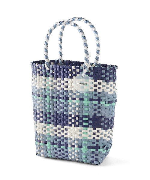 ANEMONE（アネモネ）の「プラかごバッグ（かごバッグ・レディース・ブルー/グリーン/ピンク・FREE）」の6枚目の写真