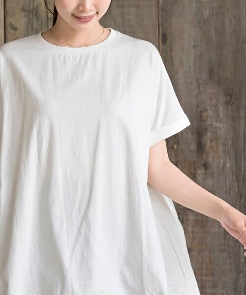 rps(アールピーエス)の「スカラップレース切替AラインT(Tシャツ/カットソー・レディース・チャコールグレー/オフホワイト・フリー)」の7枚目の写真