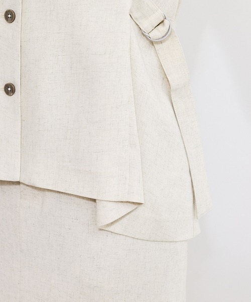 VIS（ビス）の「【セットアップ対応】サイドベルトフレアジレ（ベスト・レディース・オフホワイト/チャコールグレー・FREE）」の13枚目の写真