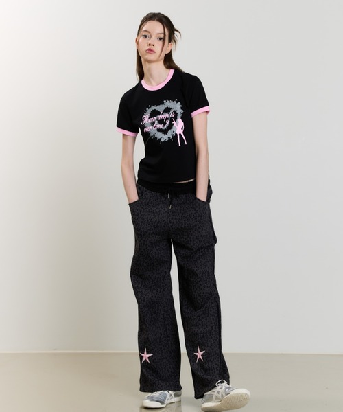 LUVISTRUE（ラヴイズトゥルー）の「SM HOW DEEP HEART TANG TEE（Tシャツ/カットソー・レディース・ホワイト/ブラック/ブルー・FREE）」の5枚目の写真