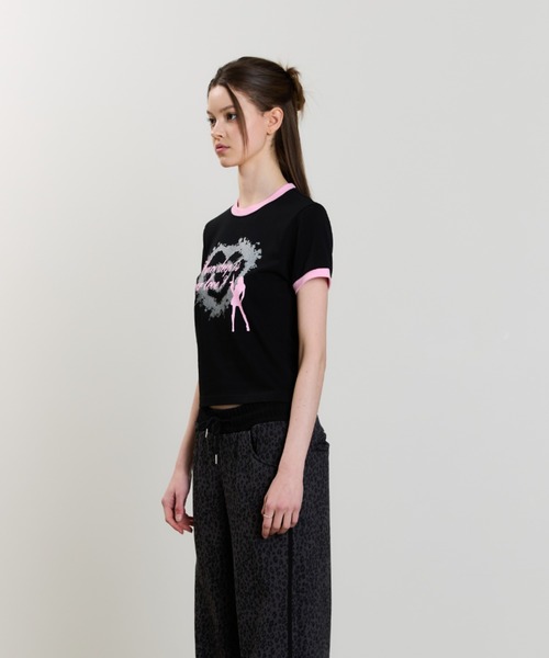 LUVISTRUE（ラヴイズトゥルー）の「SM HOW DEEP HEART TANG TEE（Tシャツ/カットソー・レディース・ホワイト/ブラック/ブルー・FREE）」の14枚目の写真