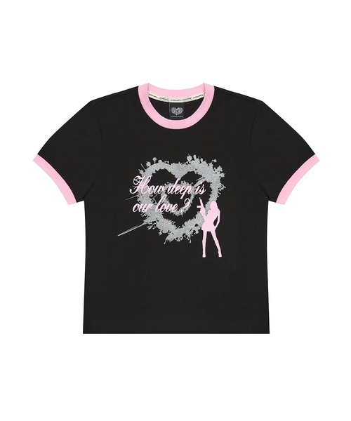 ★LUVISTRUE★SM HOW DEEP HEART TANG TEE(BLUE)★正規品/送料込 セール】SM HOW DEEP HEART TANG TEE（Tシャツ/カットソー