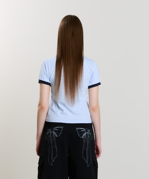 LUVISTRUE（ラヴイズトゥルー）の「SM HOW DEEP HEART TANG TEE（Tシャツ/カットソー・レディース・ホワイト/ブラック/ブルー・FREE）」の21枚目の写真