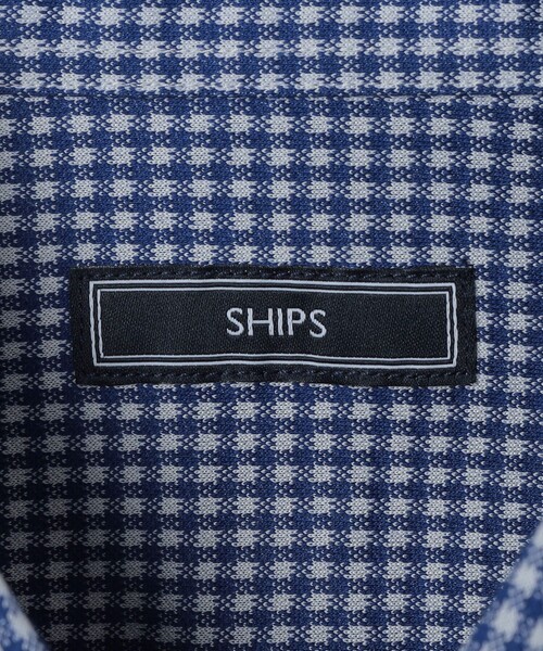 SHIPS: ショートスリーブ ジャージー ギンガムチェック シャツ