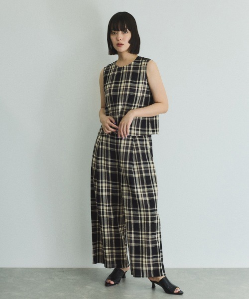 VICKY（ビッキー）の「カラミチェックプルブラウス≪手洗い可能≫（シャツ/ブラウス・レディース・ブラック系その他/オレンジ系その他/ブルー系その他・M）」の7枚目の写真