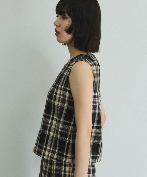 VICKY（ビッキー）の「カラミチェックプルブラウス≪手洗い可能≫（シャツ/ブラウス・レディース・ブラック系その他/オレンジ系その他/ブルー系その他・M）」の9枚目の写真