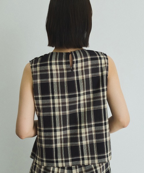 VICKY（ビッキー）の「カラミチェックプルブラウス≪手洗い可能≫（シャツ/ブラウス・レディース・ブラック系その他/オレンジ系その他/ブルー系その他・M）」の10枚目の写真