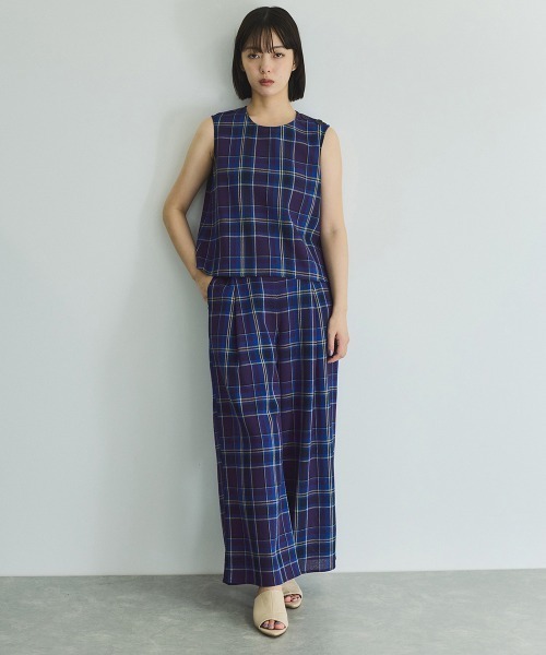 VICKY（ビッキー）の「カラミチェックプルブラウス≪手洗い可能≫（シャツ/ブラウス・レディース・ブラック系その他/オレンジ系その他/ブルー系その他・M）」の17枚目の写真