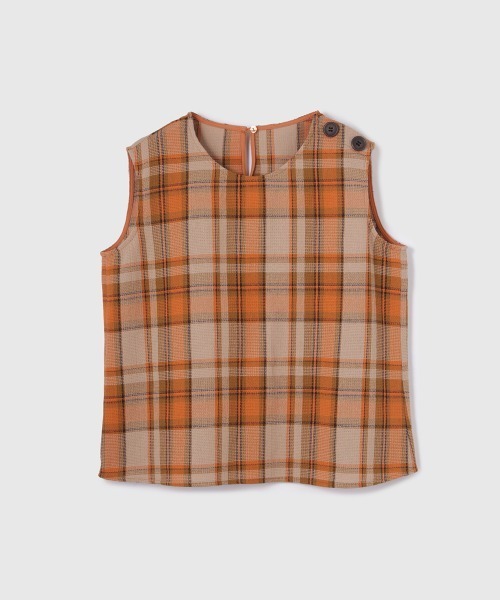 VICKY（ビッキー）の「カラミチェックプルブラウス≪手洗い可能≫（シャツ/ブラウス・レディース・ブラック系その他/オレンジ系その他/ブルー系その他・M）」の19枚目の写真