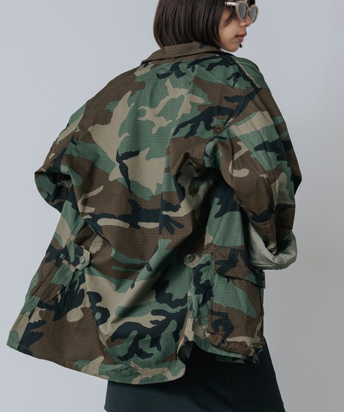 ROOPTOKYO（ループトウキョウ）の「BDU SHIRT US MADE ミリタリーシャツジャケット　BDUシャツ（シャツ/ブラウス・メンズ・カモフラージュ/ブラック/カーキ・M/L/XL）」の3枚目の写真