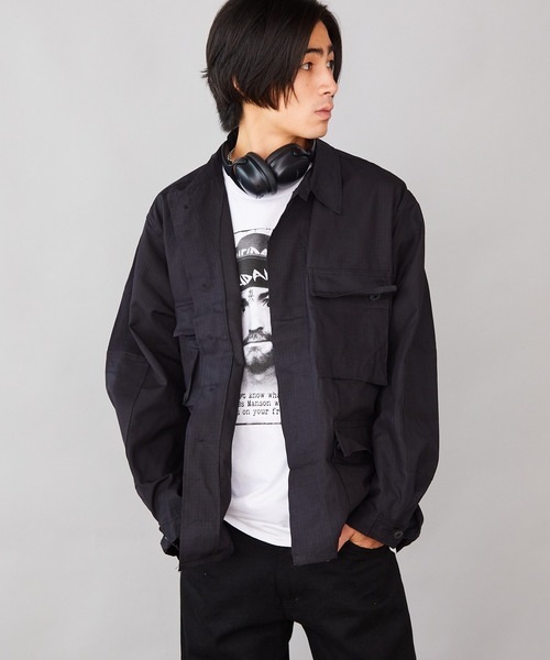 ROOPTOKYO（ループトウキョウ）の「BDU SHIRT US MADE ミリタリーシャツジャケット　BDUシャツ（シャツ/ブラウス・メンズ・カモフラージュ/ブラック/カーキ・M/L/XL）」の13枚目の写真