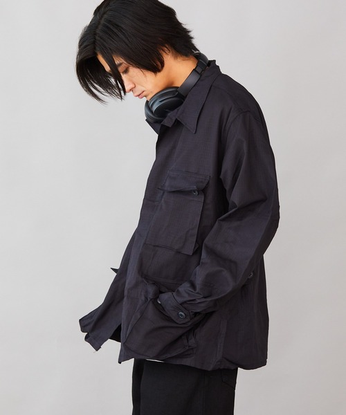 ROOPTOKYO（ループトウキョウ）の「BDU SHIRT US MADE ミリタリーシャツジャケット　BDUシャツ（シャツ/ブラウス・メンズ・カモフラージュ/ブラック/カーキ・M/L/XL）」の14枚目の写真