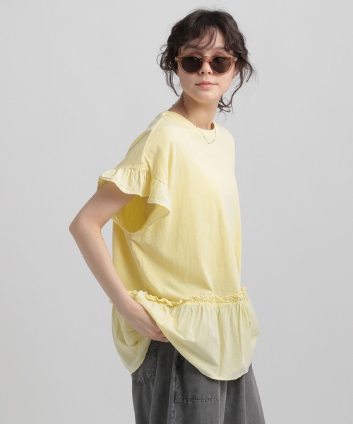 GEORGE'S（ジョージズ）の「ドッキングフリルTシャツ（その他トップス・レディース・スカイブルー/グレー系その他/ホワイト/イエロー・MEDIUM/SMALL）」の11枚目の写真